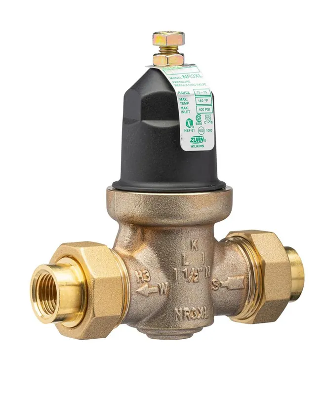 Wilkins 12-NR3XLDU Pressure Reducing Valve with Double Union 1/2 inches NR3XL