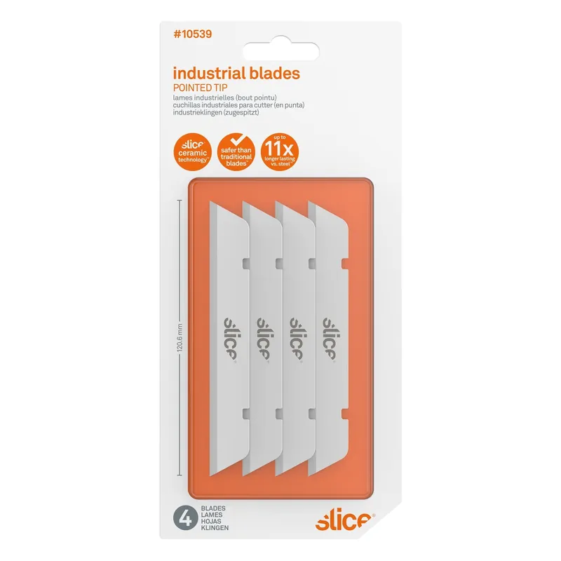 Slice 10539 Industrial Blades Pointed Tip (Pack of 4)