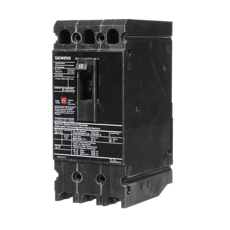 Siemens HHED63B015A Brkr Hhed6 3p 600v 15A