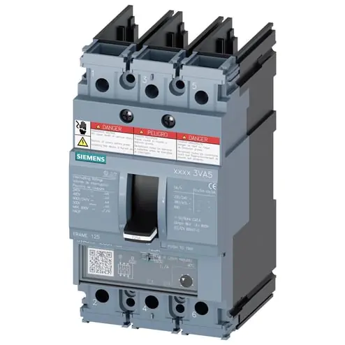 Siemens 3VA5125-4EC31-0AA0 mccb ul bg125 circuit breaker magnetic thermal 3p