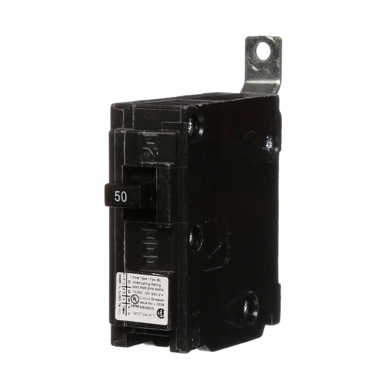 Siemens B150 1-Pole 50 Amp 120 Volt 10 K Circuit Breaker