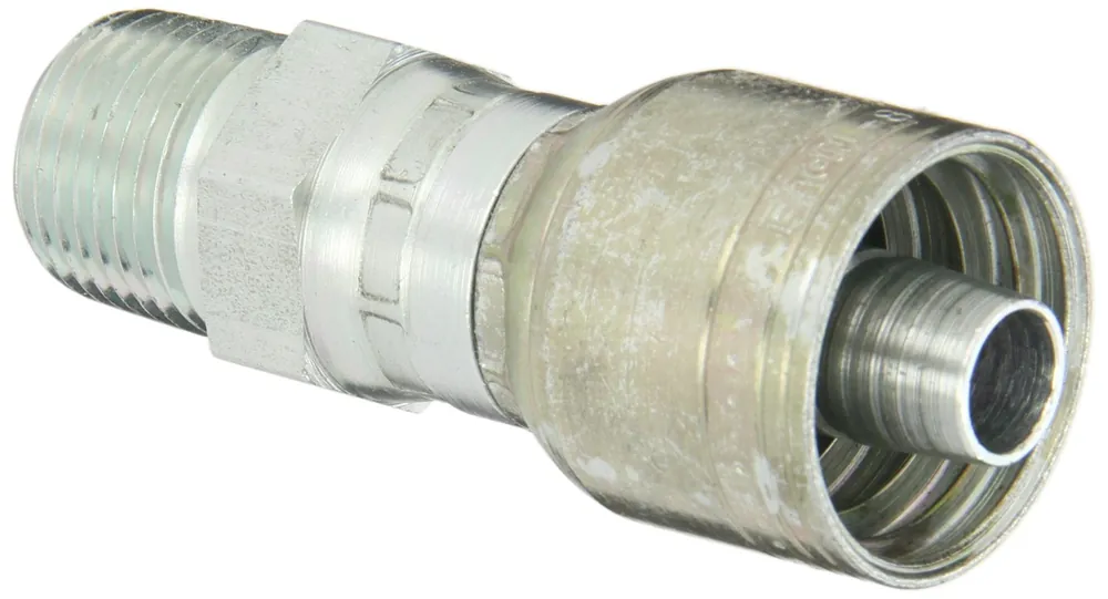 Eaton 1AA8PS8 Aeroquip Carbon Steel Global TTC Crimp Hose Fitting 1/2 inches Hose ID, 1/2 inches - 14 Thread