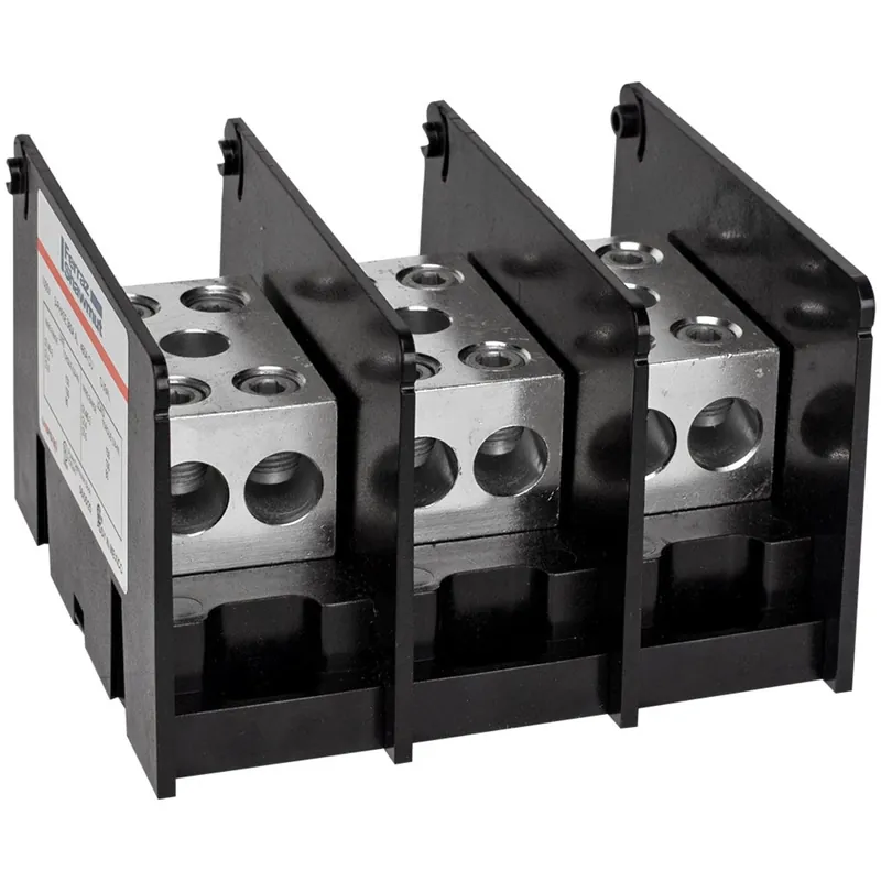 Mersen MPDB67523 Power Distribution Block, Al, Int, 360A, 3P 2