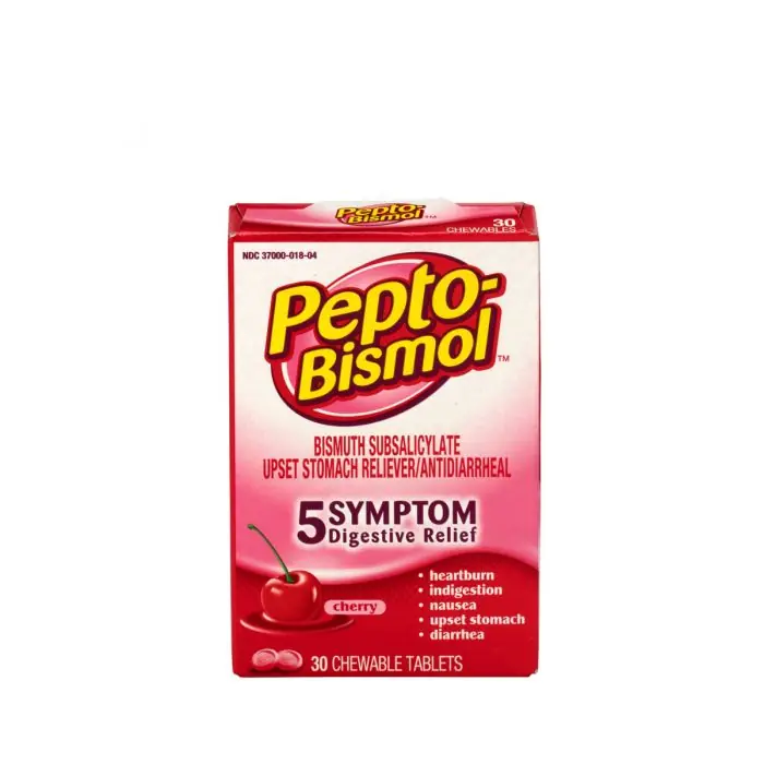 First Aid 51025 Pepto-Bismol Tablets 262 mg 30/Box
