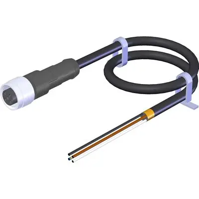 Euchner 100183 Cordsets Cable, M12 w/flying leads, 5 meter