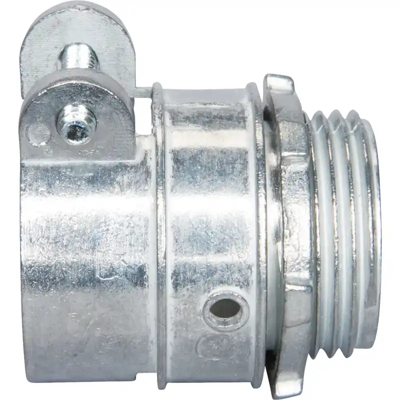 Topaz 153 1 inches Bx, Flex Connector, Straight, Squeeze Type, Zinc Die Cast