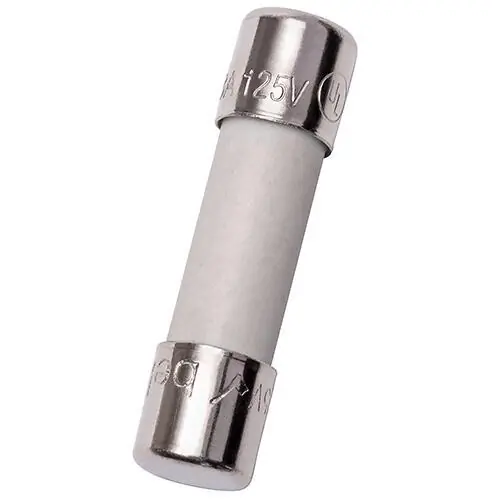 Mersen GSC6 Time Delay Miniature Fuse, 6 A, 125 VAC, 10 kA, Cylindrical Body