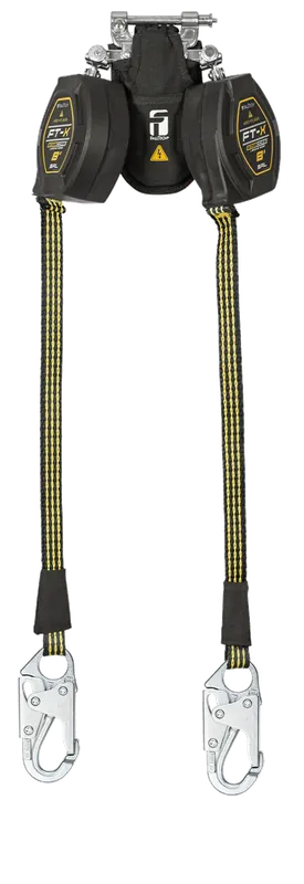 Falltech 84008SP0S 8 feet FT-X® EdgeCore™ Arc Flash Class 2 Leading Edge Personal SRL-P, Single-leg with Steel Mini Swivel Rebar Hook