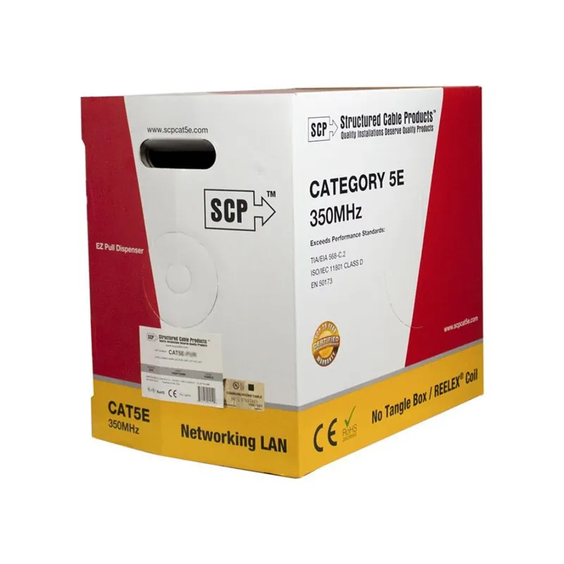 Scp CAT5E-BLUE-ETL Cat5e 350 MHz 24 AWG Solid BC 4PR UTP (1000 FT Box)