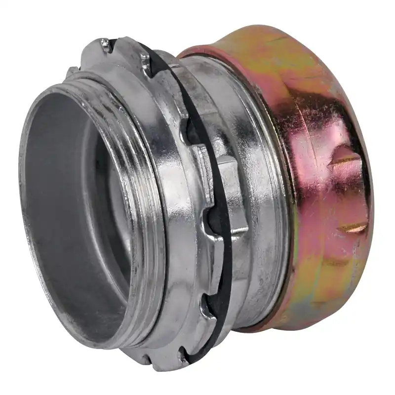 Steel City TC114A-RT 1-1/4 inches EMT Compression Connector, Steel - Non-Insulated - Raintight