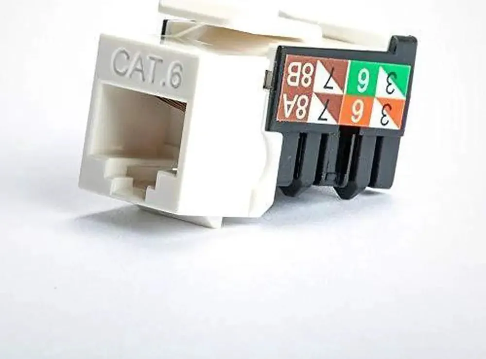 Vertical Cable 352-V2710/WH/25 Cat6 Data Grade Keystone U-Jack - 25 Pack