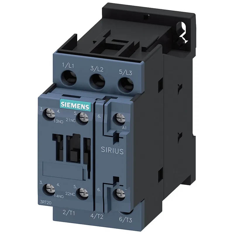 Siemens 3RT20251AG20 Contactor, AC-3, 7.5KW/400V, 1NO+1NC, AC110v 50/60HZ, 3-pole, sz s0 Screw Terminal