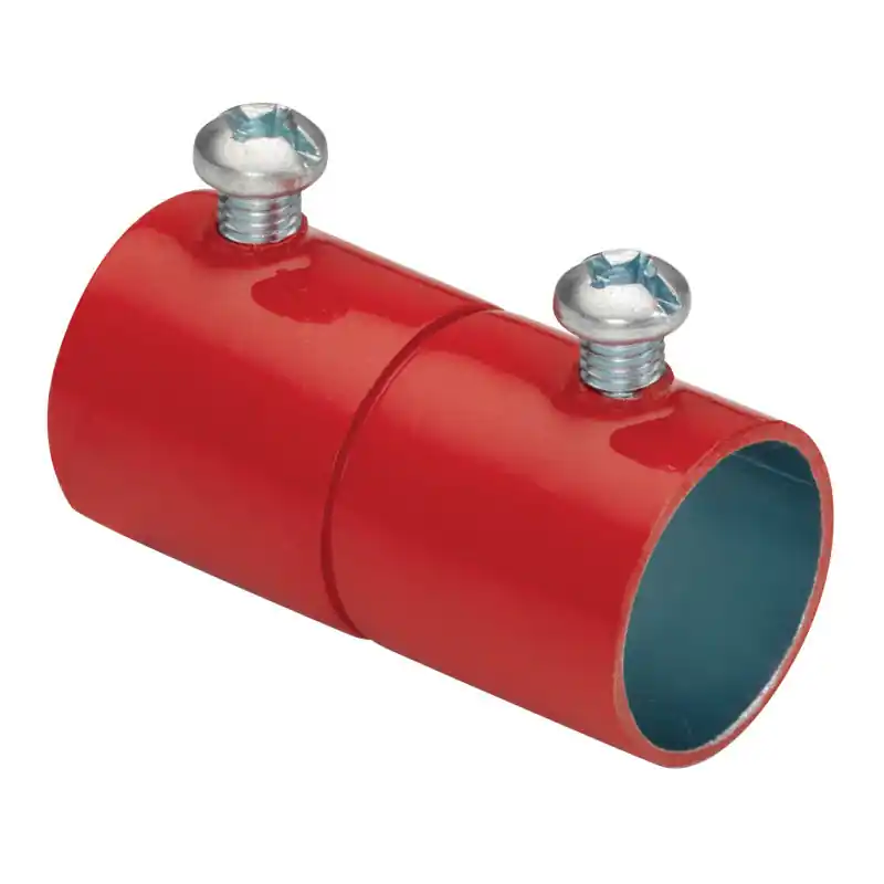 Nsi 242 EMT Red Coupling 1 inches Steel Easy Identification