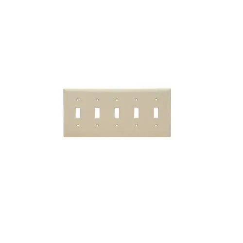 Legrand Pass & Seymour SP5-I Smooth Wall Plate 5G Toggle