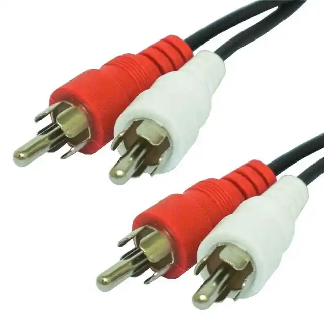 Calrad 55-1000S-50 2 RCA Male Plugs to 2 RCA Male Plugs Stereo Shielded Audio Cable 50 Ft. Long