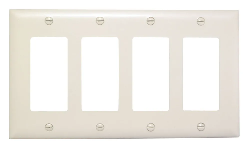 Legrand Pass & Seymour TP264-GRY TradeMaster Plate 4G 4 Decor