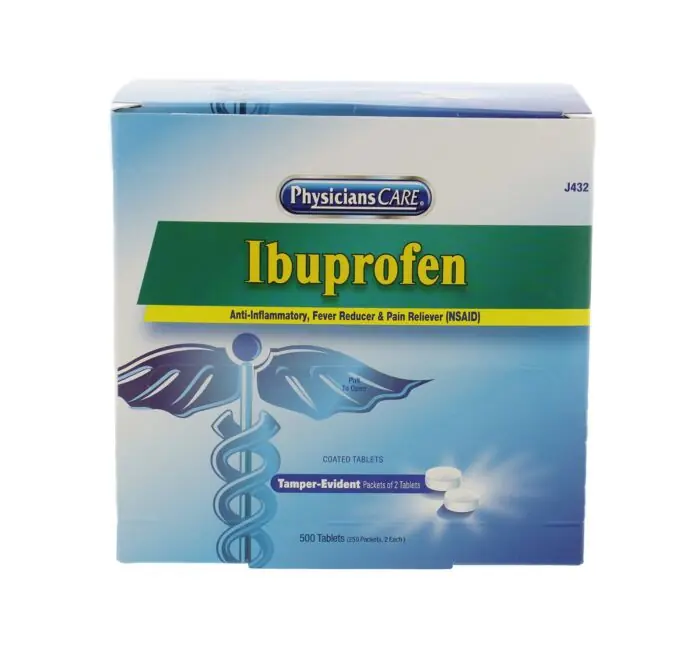 First Aid J432 Ibuprofen Tablets, 2 Pkg/250 Each