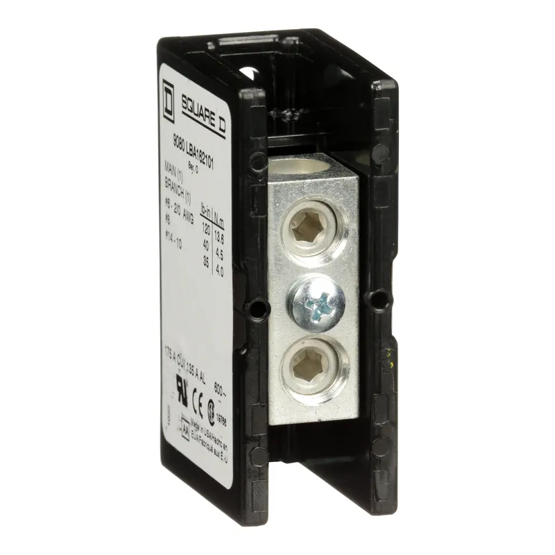 Square D 9080LBA162101 Power Distribution Block 600 Volt 175 Amp