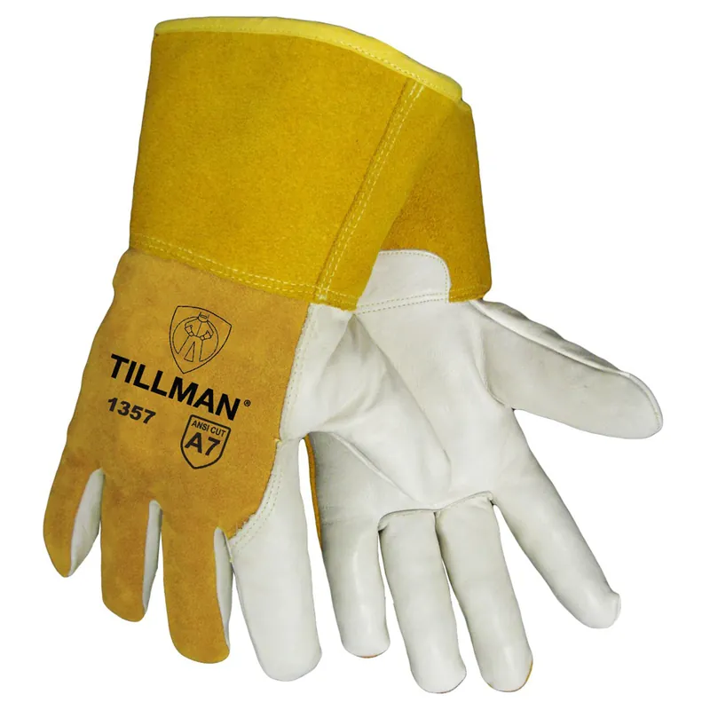 Tillman 1357-M Premium Top Grain/Split Cowhide MIG Glove with ANSI A7 Cut Resistance