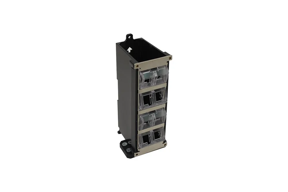 Vertical Cable 251-DCN01-A8A Din-Rail Keystone Module Box 35-mm 8-Position Grounding Swingable
