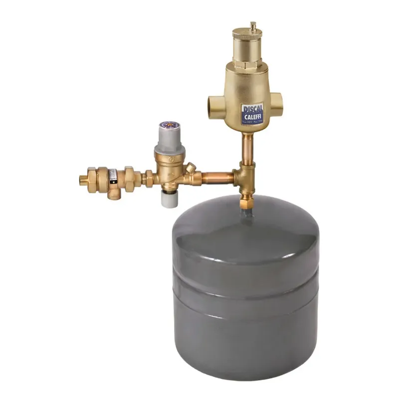 Caleffi NA553379 Boiler Trim Kit w/Check & Backflow Valve, 1-1/4 inches Sweat Air Separator, 4.4 Gal. Expansion Tank