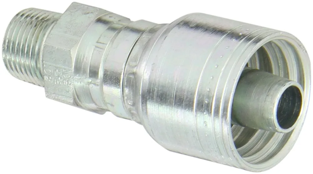 Eaton 1AA6PS8 Aeroquip Carbon Steel Global TTC Crimp Hose Fitting 1/2 inches Hose ID, 3/8 inches - 18 Thread
