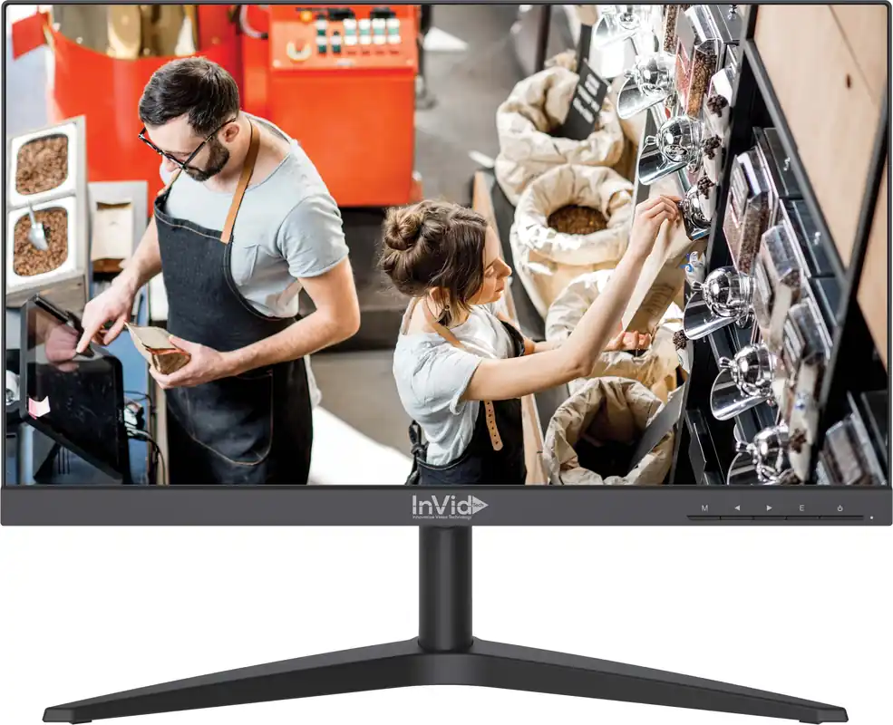 Invid Tech IMHD-24IT 23.8 inches HD 1920 x 1080 LED Monitor, HDMI, VGA, 12VDC Power Supply Brick
