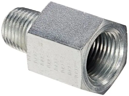 Eaton 2040-4-6S Aeroquip Steel Pipe Fitting Adapter, 1/4 inches NPT Male x 3/8 inches NPT Female