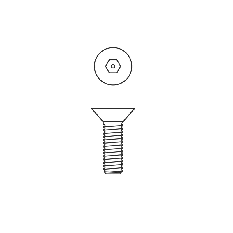 Acorn 0152-003-001 Stainless Steel Flat Head Center Reject Allen Screw (10 Pack)