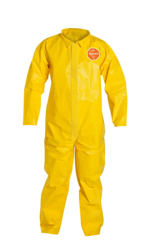 Dupont QC120S-LG Tychem 2000 Coverall Collar Yellow Lg (Case of 12)