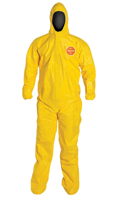 Dupont QC122S-LG Tychem 2000 Coverall with Attached Socks (LG)
