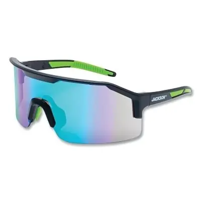 Jackson Safety 60006 Maxview+ Safety Glasses - Black Frame - Green Mirror Lens
