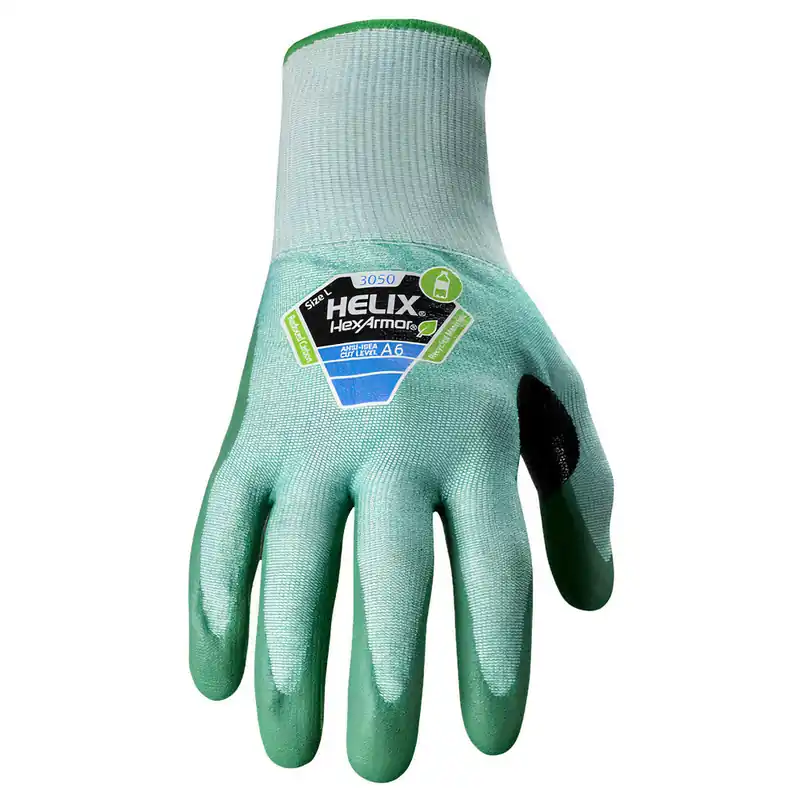 Hexarmor 3050-XL (10) Helix X-Large 18 Gauge High Performance Polyethylene And Nitrile Cut Resistant Gloves