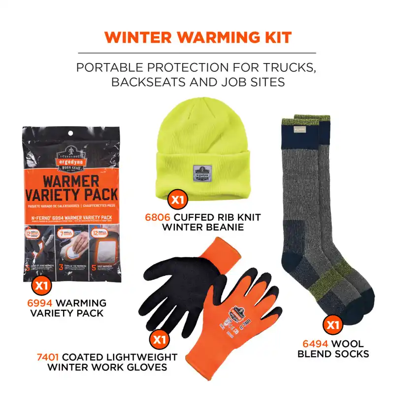 Ergodyne 16986 N-Ferno 6981 Winter Warming Kit 2X-Large Gloves