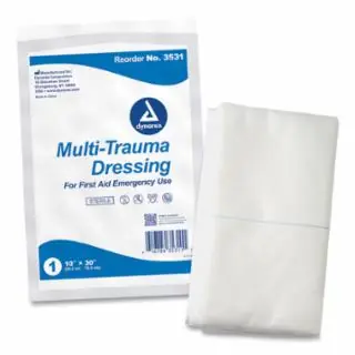 Dynarex 66901 Multi-Trauma Pad 10 in W, 30 in L, Sterile