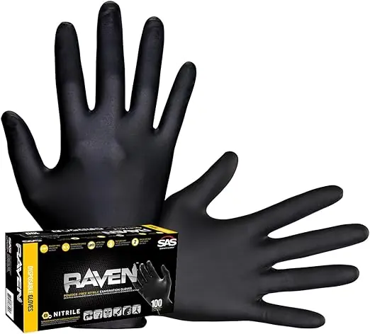 Raven 66516 Raven Nitrile Small Powder-free Gloves (100 Gloves/Box)