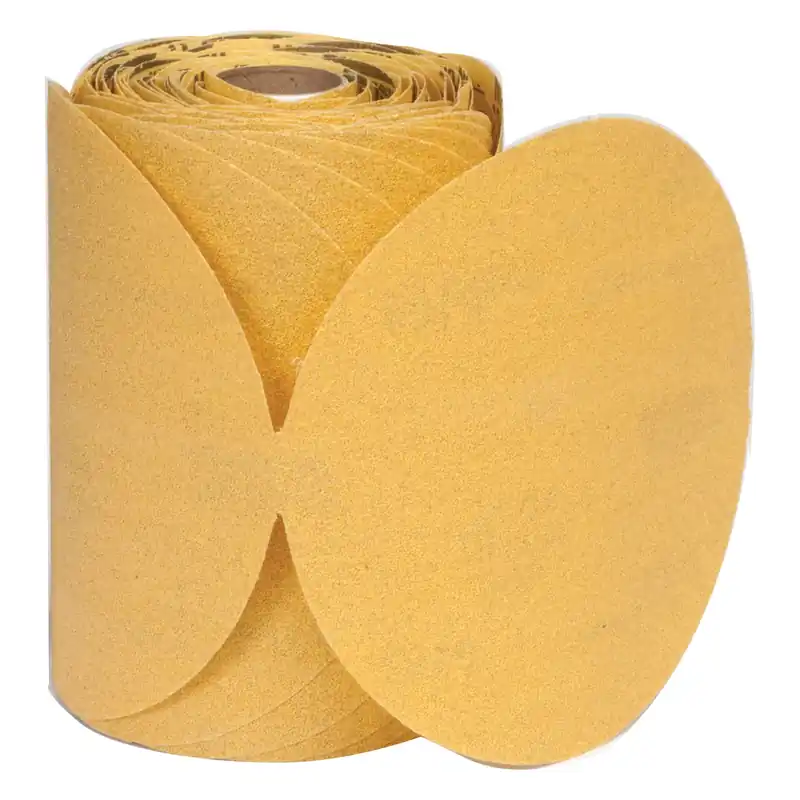 Norton 66261183811 5 inches Dia P220 Grit Gold Reserve Aluminum Oxide PSA Disc Roll