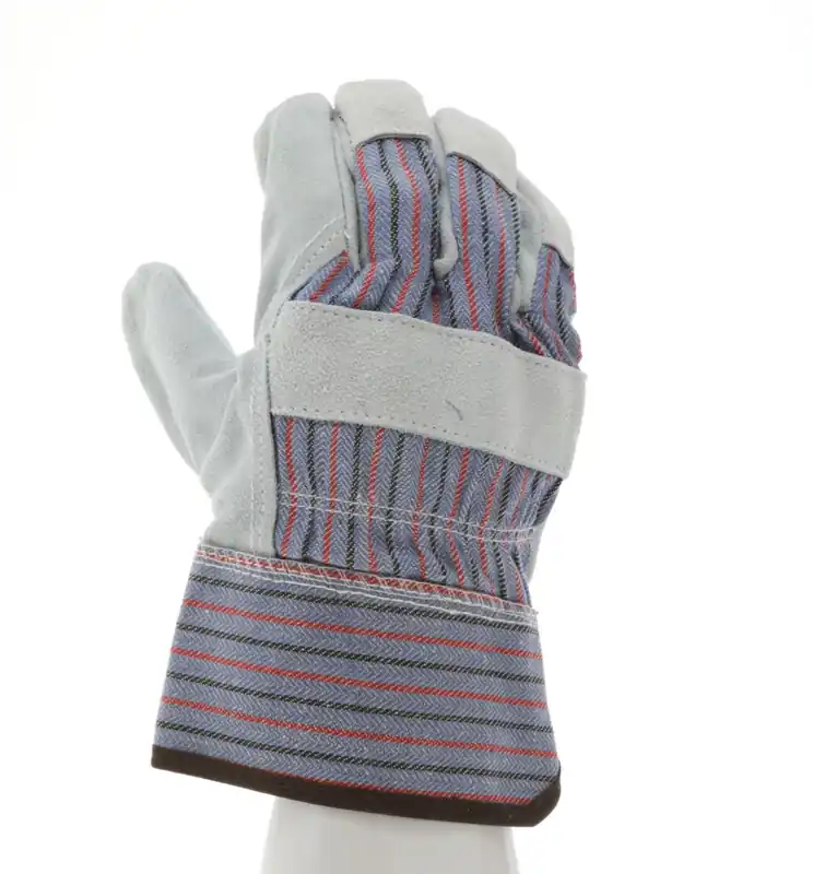 Memphis Gloves 12010 Leather Palm Work Gloves 2.5 Inch Rubberized Safety Cuff