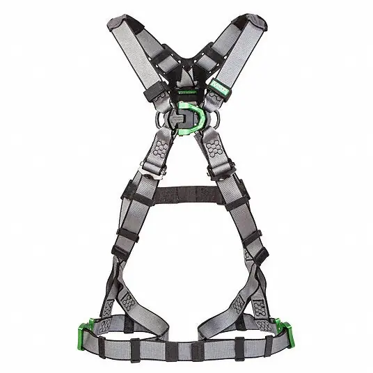 Msa Saftey 10195099 Full Body Harness Climbing, Vest Harness, Quick-Connect / Tongue, Mating, 2XL, No Padding