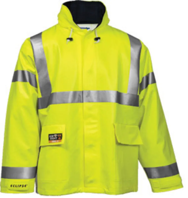 Tingley J44122-XL Eclipse™ rain jacket with Quad-Hazard® high visibility, liquidproof, arc flash and flash fire protection - X-Large