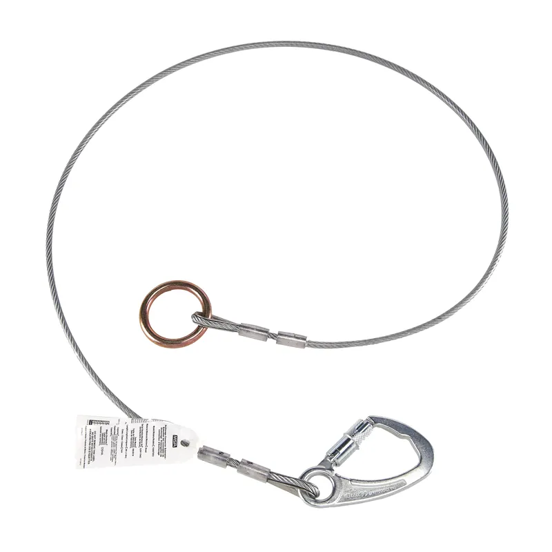 Msa Saftey 10087003 Anchorage Connector Extension, 6 feet Cable, FP5K snaphook & O-Ring