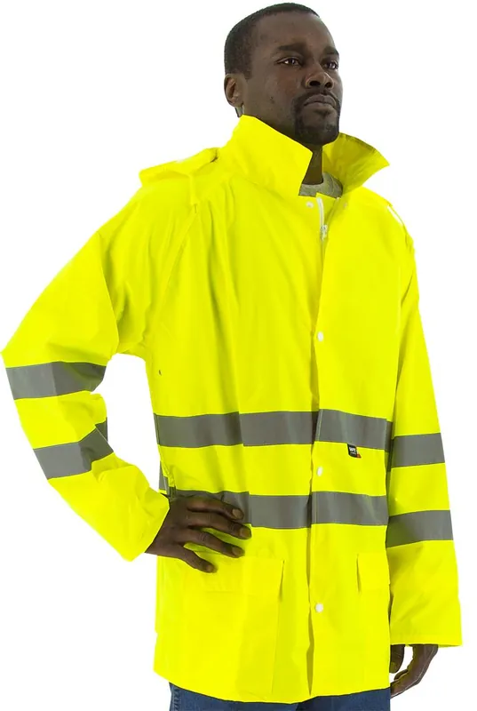 Majestic 75-1351/L High Visibility Waterproof Rain Jacket ANSI 3, R