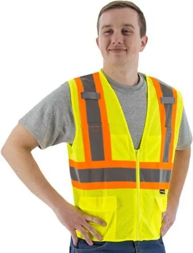 Majestic 75-3209/X2 Hi-Viz Mesh Vest with DOT Striping, ANSI 2, Size 2X-Large