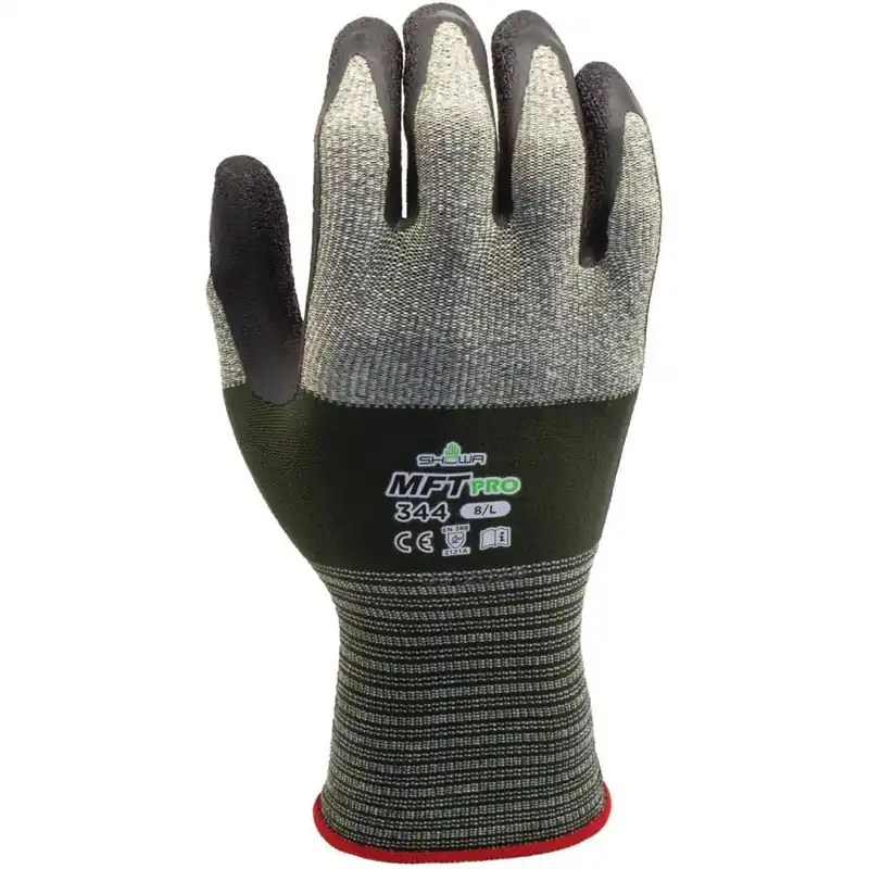 Showa 344L-08 MFT PRO Coated Palm Gloves, Large