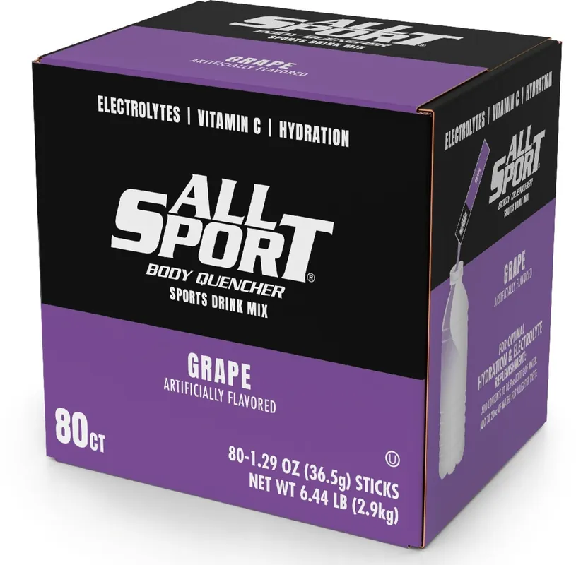 All Sport 10121242 Powder Drink Mix, 1.3 oz, PK80