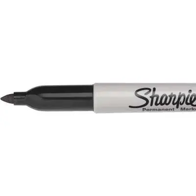 Sharpie 30001B Permanent Markers, Fine Point, Black, 12 Count